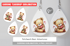Patchwork Bear Adventures Earring Product Image 1