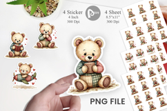 Patchwork Bear Adventures Sticker Product Image 1