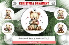 Patchwork Bear Adventures Ornament Product Image 1