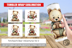 Patchwork Bear Adventures Tumbler Product Image 1