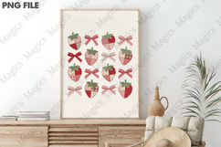 Patchwork Boho Summer Strawberry PNG Product Image 3