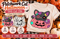 Cute Halloween Black Cat and Pumpkin SVG, Halloween Cat SVG Product Image 1