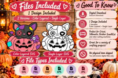 Cute Halloween Black Cat and Pumpkin SVG, Halloween Cat SVG Product Image 4