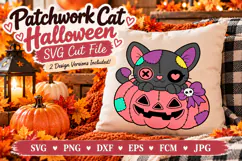 Cute Halloween Black Cat and Pumpkin SVG, Halloween Cat SVG Product Image 3