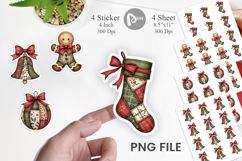 Patchwork Christmas Sticker Product Image 1