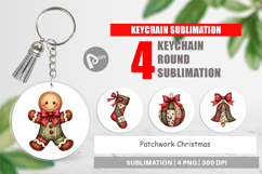 Patchwork Christmas Keychain Product Image 1