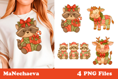Christmas Patchwork Clipart | Cozy Holiday Sublimation Product Image 1