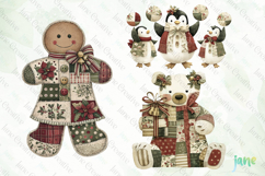 Patchwork Christmas Sublimation Clipart Bundle Product Image 5