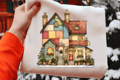 Patchwork Christmas Clipart Png Product Image 2