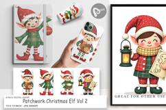 Digital Paper Patchwork Elf Product Image 1
