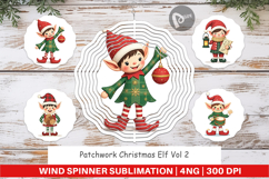 Wind Spinner Patchwork Elf Product Image 1