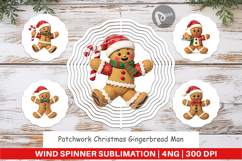 Wind Spinner Patchwork Gingerbread Product Image 1