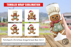 Tumbler Patchwork Gingerbread Product Image 1