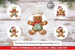 Wind Spinner Patchwork Gingerbread Product Image 1