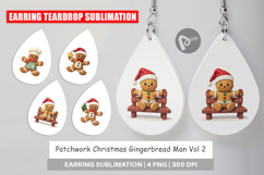 Earring Patchwork Gingerbread Product Image 1