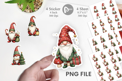 Patchwork Christmas Gnome Sticker Product Image 1