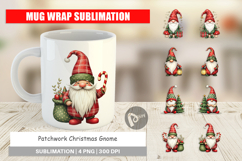 Patchwork Christmas Gnome Mug Wrap Product Image 1
