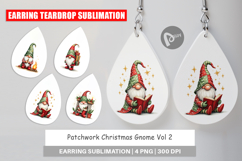 Patchwork Christmas Gnome Earring Product Image 1