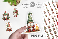 Patchwork Christmas Gnome Sticker Product Image 1