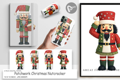 Digital Paper Patchwork Nutcracker Product Image 1