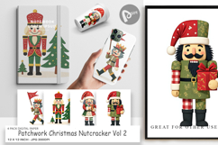 Digital Paper Patchwork Nutcracker Product Image 1