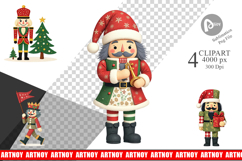 Patchwork Nutcracker Clipart Product Image 1