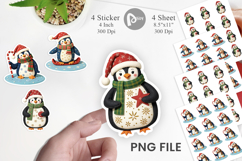 Patchwork Penguin Sticker Product Image 1