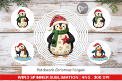 Wind Spinner Patchwork Penguin Product Image 1