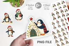 Patchwork Penguin Sticker Product Image 1