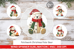 Wind Spinner Patchwork Polar Bear Product Image 1