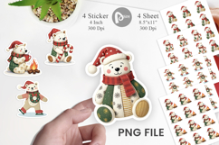 Patchwork Polar Bear Sticker Product Image 1