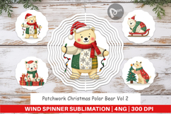 Wind Spinner Patchwork Polar Bear Product Image 1