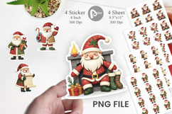 Patchwork Santa Sticker Product Image 1