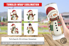 Tumbler Patchwork Snowman Product Image 1