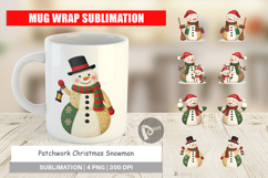 Mug Wrap Patchwork Snowman Product Image 1