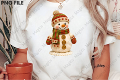 Patchwork Christmas Snowman PNG Product Image 2
