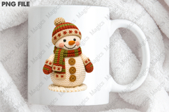 Patchwork Christmas Snowman PNG Product Image 3