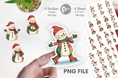 Patchwork Snowman Sticker Product Image 1