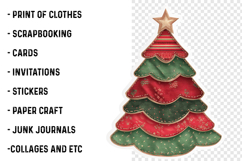 Patchwork Christmas Stickers PNG Product Image 2