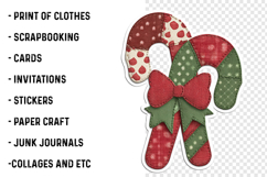 Patchwork Christmas Stickers PNG Product Image 2