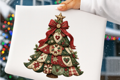 Patchwork Christmas Tree PNG Product Image 3