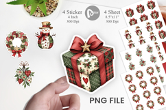 Patchwork Christmas Sticker Product Image 1