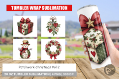 Patchwork Christmas Tumbler Product Image 1