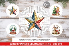 Patchwork Christmas Wind Spinner Product Image 1