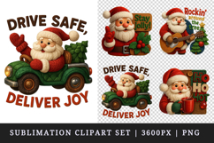 Patchwork Christmas clipart printable sublimation design png Product Image 1