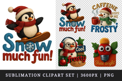 Patchwork Christmas clipart printable sublimation design png Product Image 1