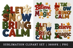 Patchwork Christmas clipart printable sublimation design png Product Image 1