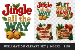 Patchwork Christmas clipart printable sublimation design png Product Image 1