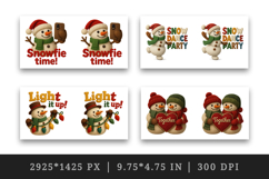 Patchwork Christmas mug wrap printable sublimation design Product Image 2