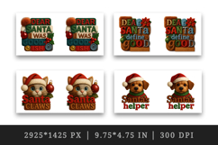 Patchwork Christmas mug wrap printable sublimation design Product Image 2